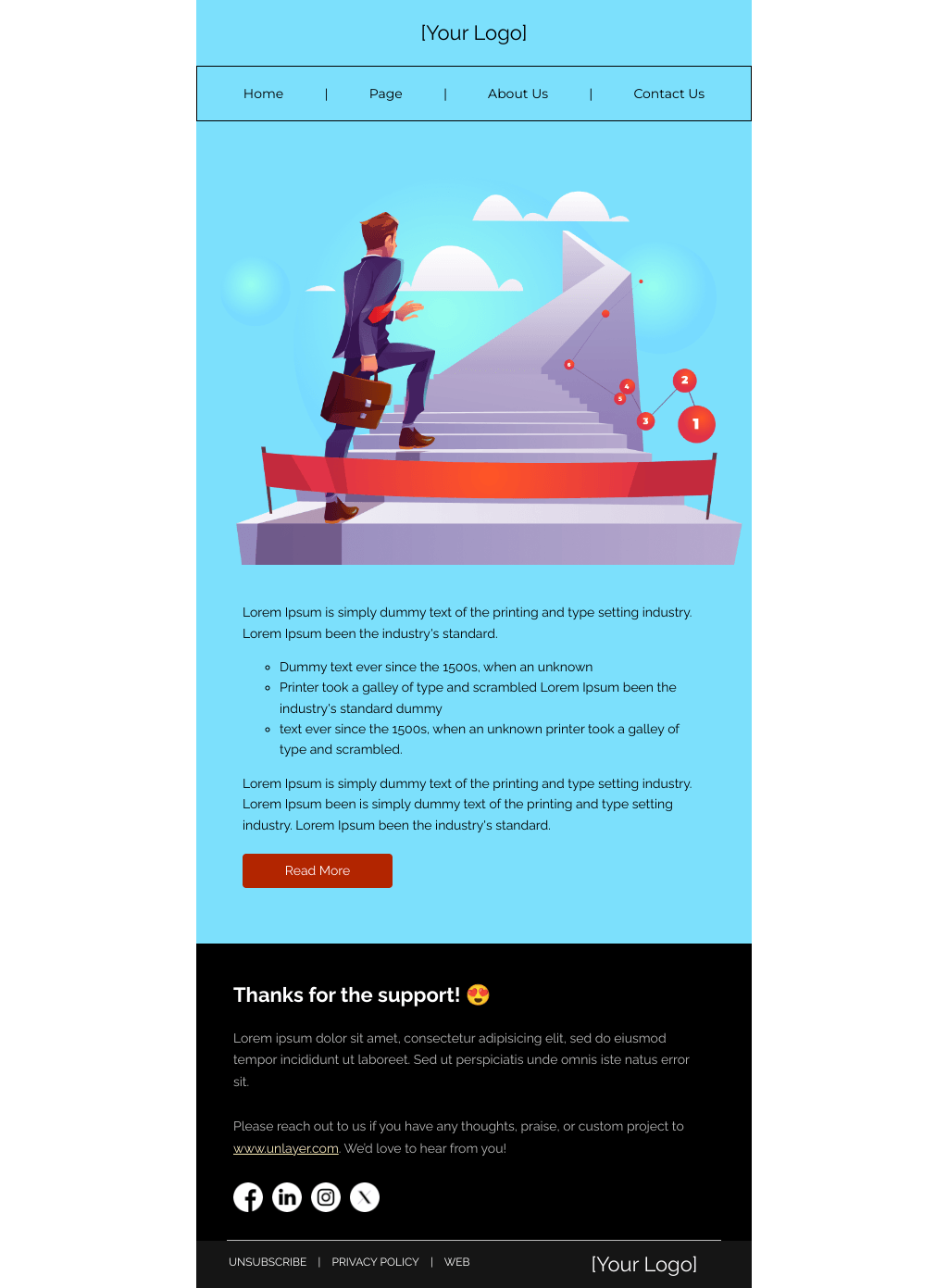 Laravel Mail Template - Progress and Success