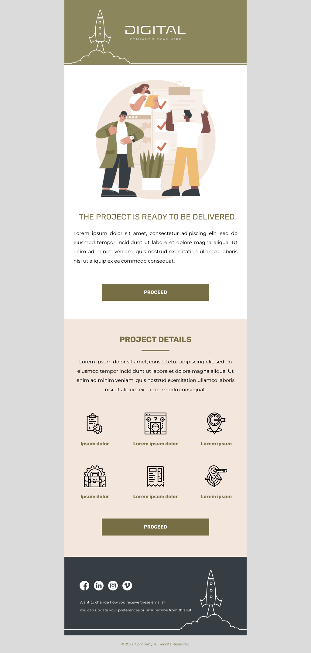 Laravel Mail Template - Project Delivery Details