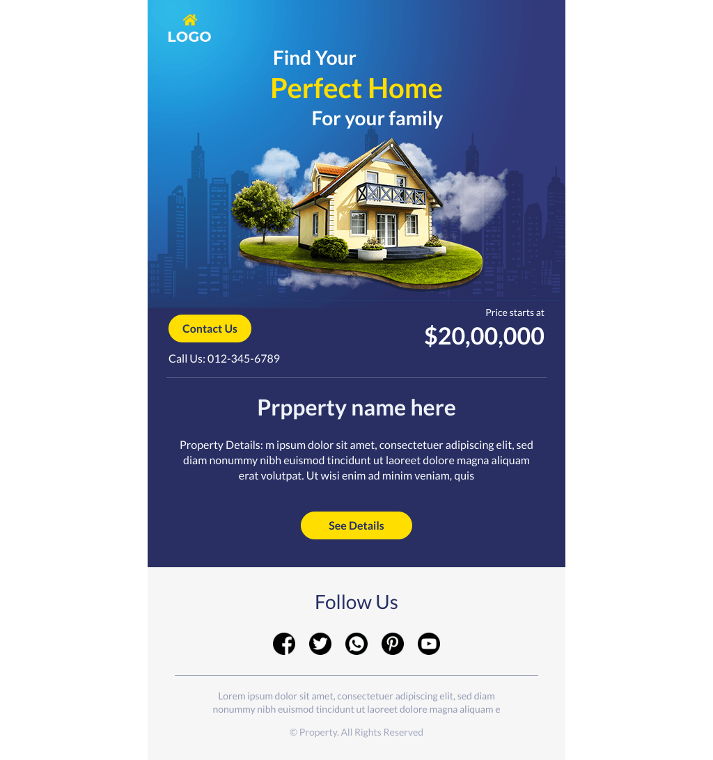 Laravel Mail Template - Property Sale