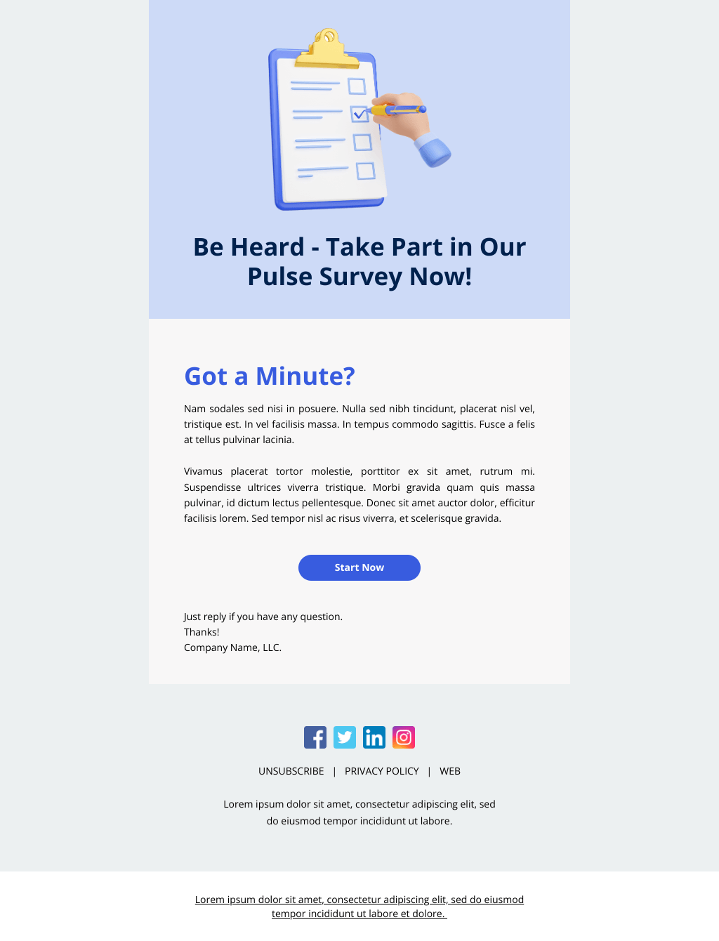 Laravel Mail Template - Pulse Survey