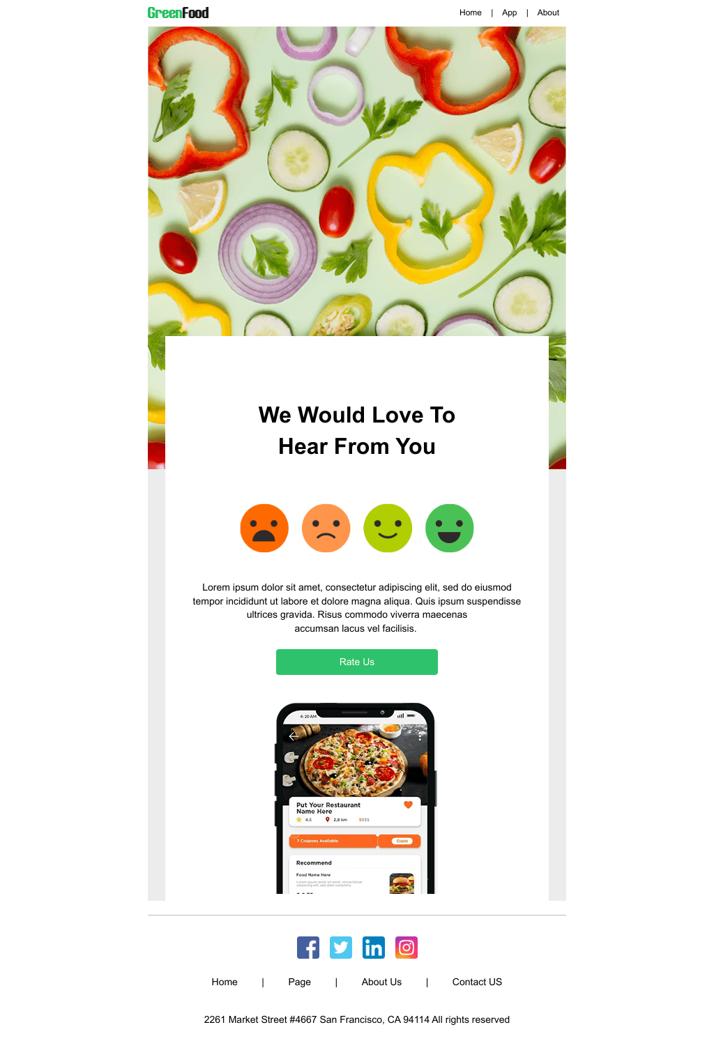 Laravel Mail Template - Rate Delivery