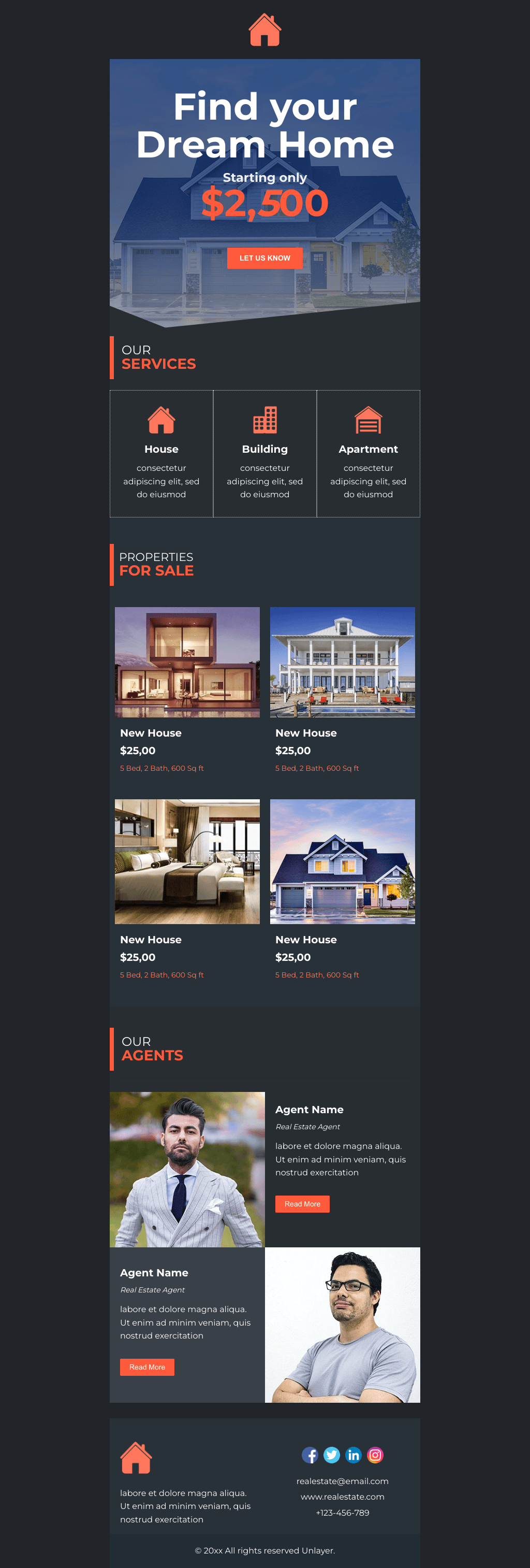Laravel Mail Template - Real Estate Agency Promotion