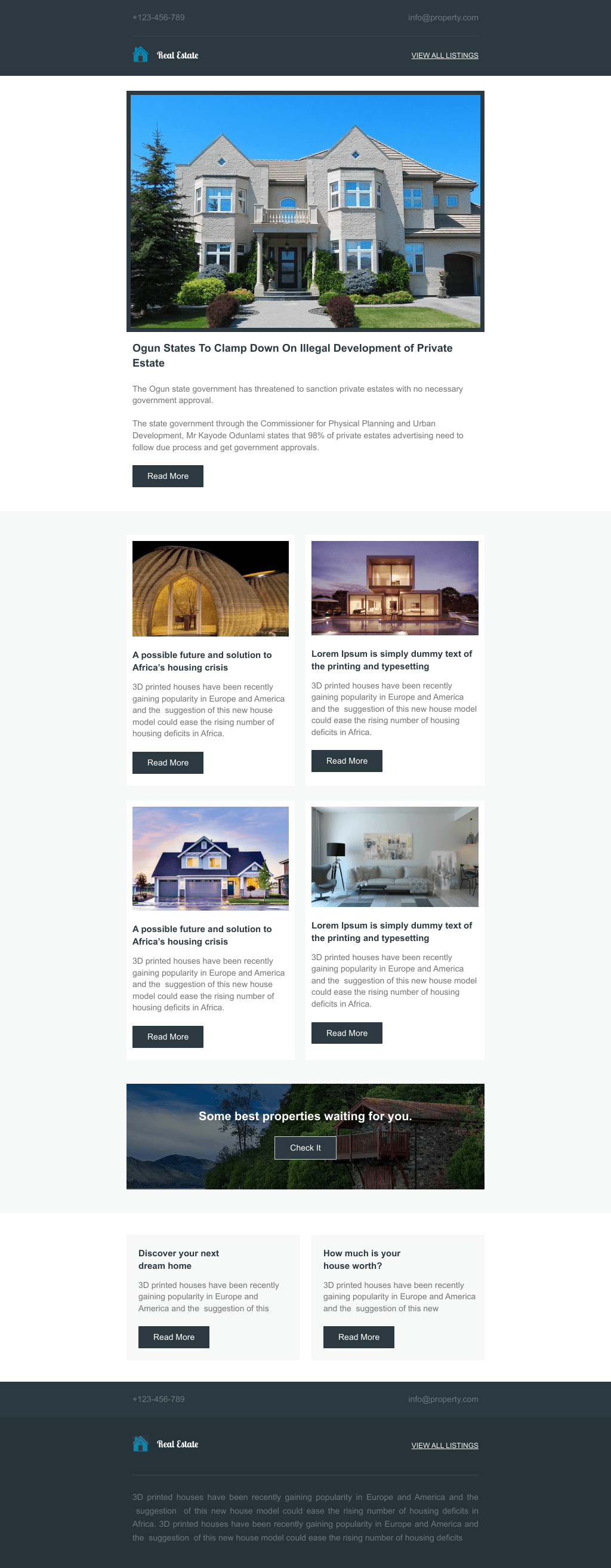 Laravel Mail Template - Real Estate Blog