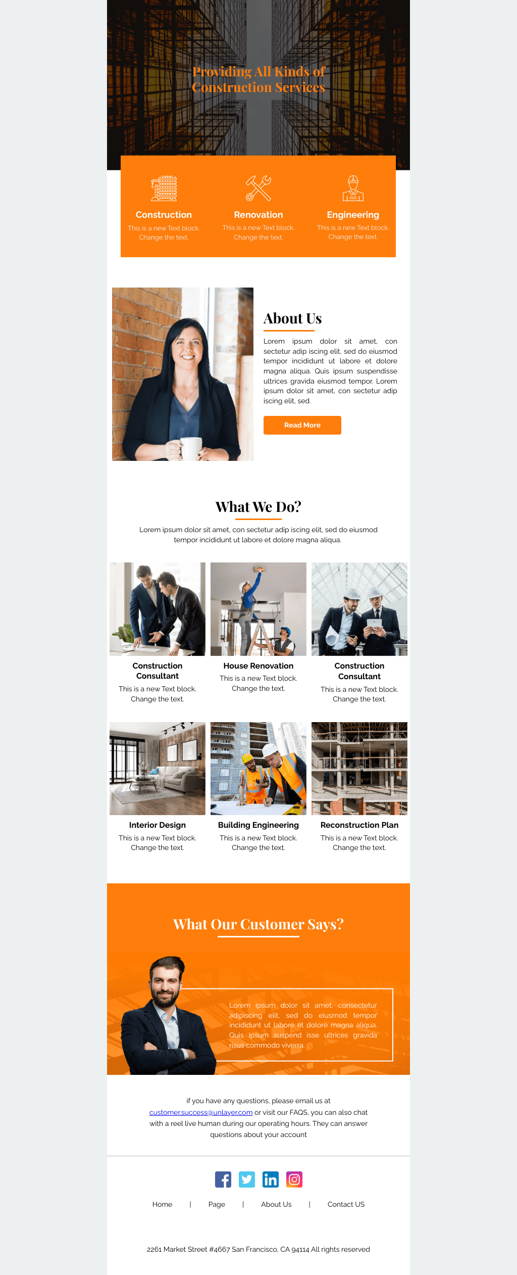 Laravel Mail Template - Real Estate Feedback