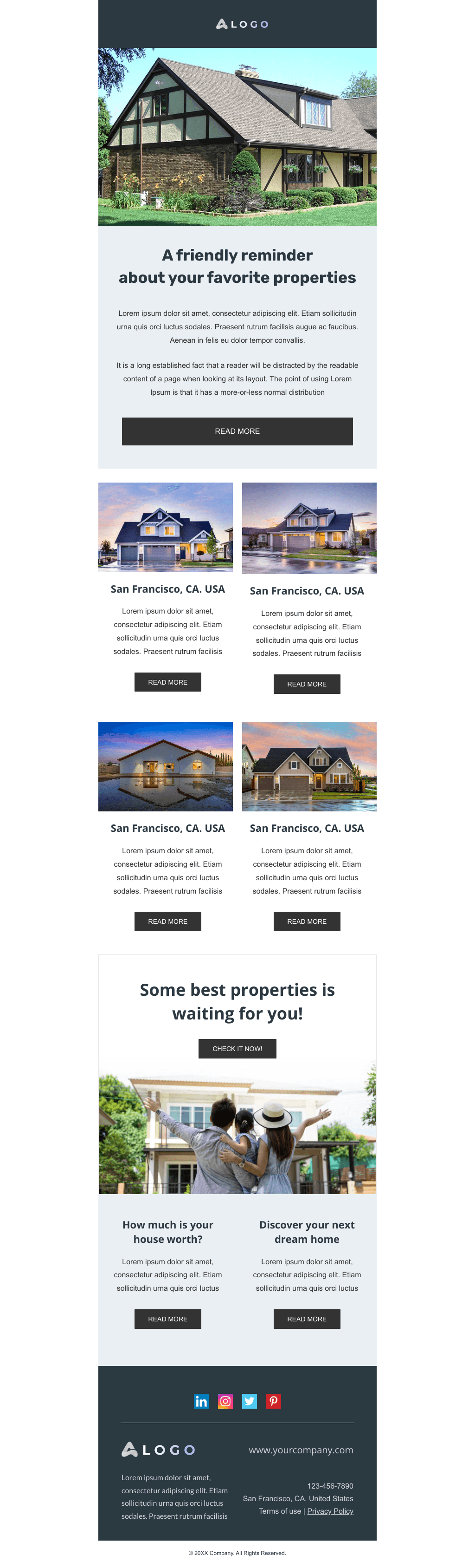 Laravel Mail Template - Real Estate Follow Up