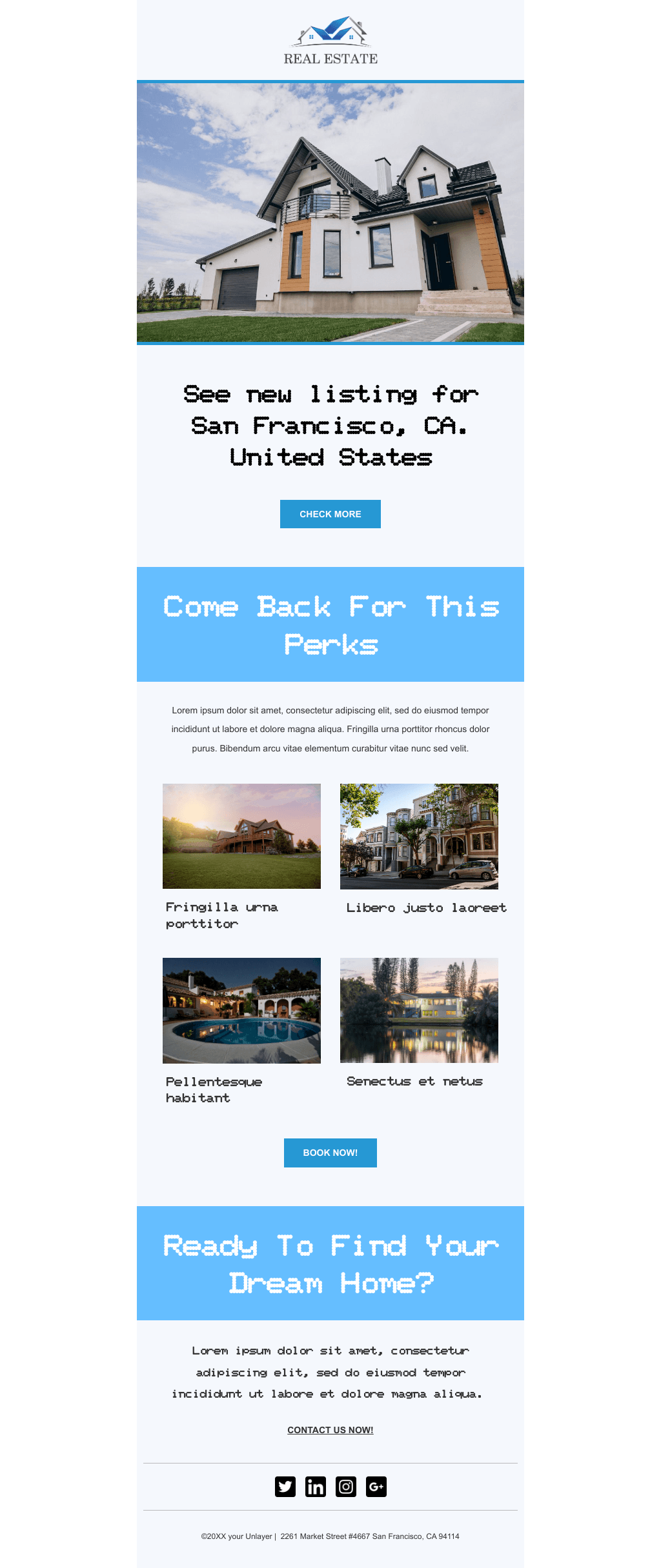 Laravel Mail Template - Real estate newsletter re-engagement