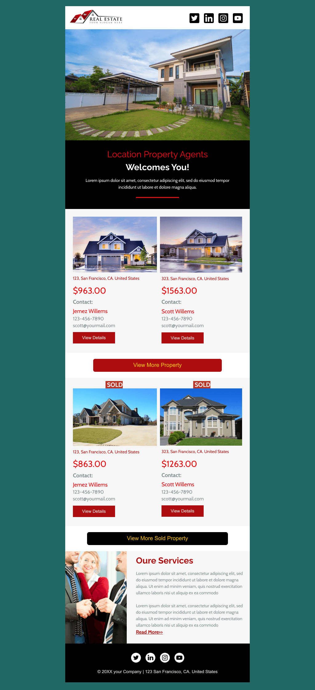 Laravel Mail Template - Real Estate Properties