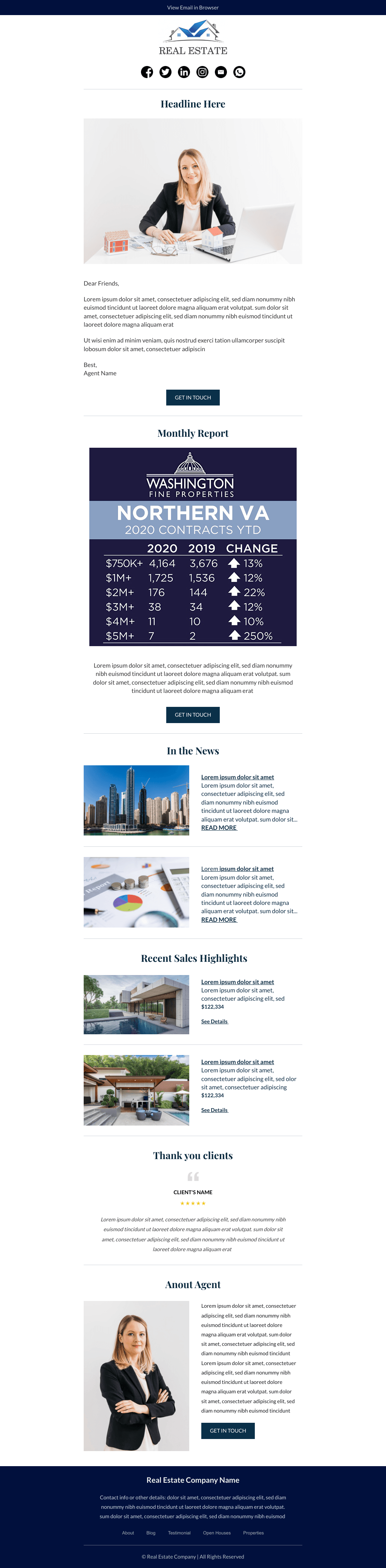 Laravel Mail Template - Realtor