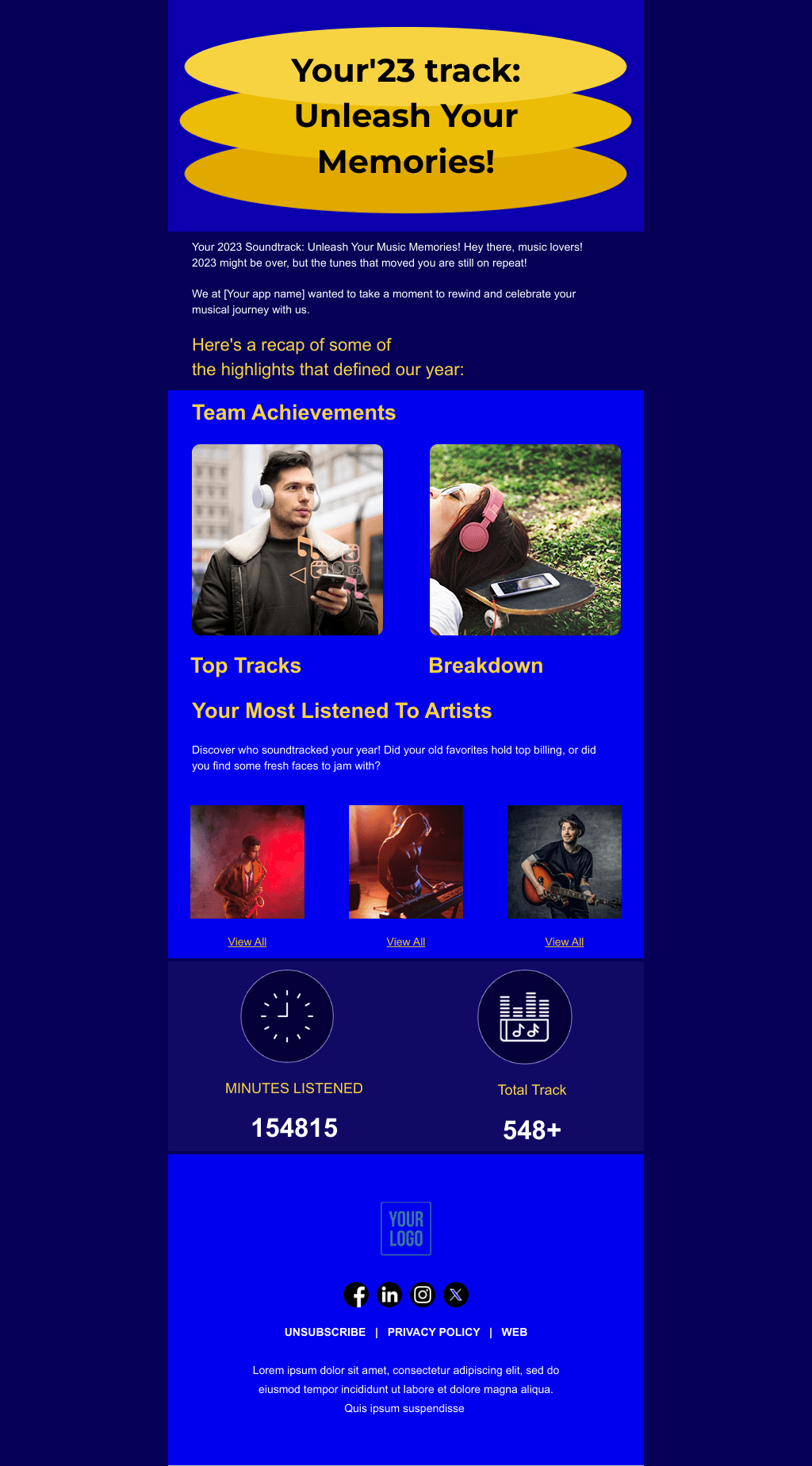 Laravel Mail Template - Recap of the Year