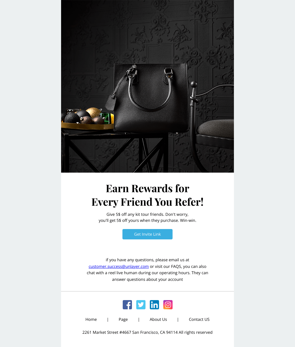 Laravel Mail Template - Referral Programs