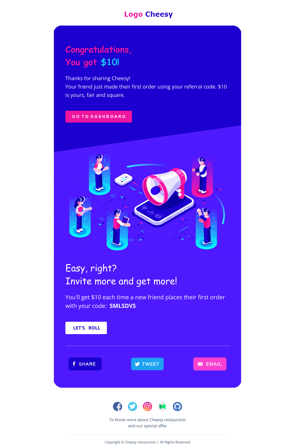 Laravel Mail Template - Referral