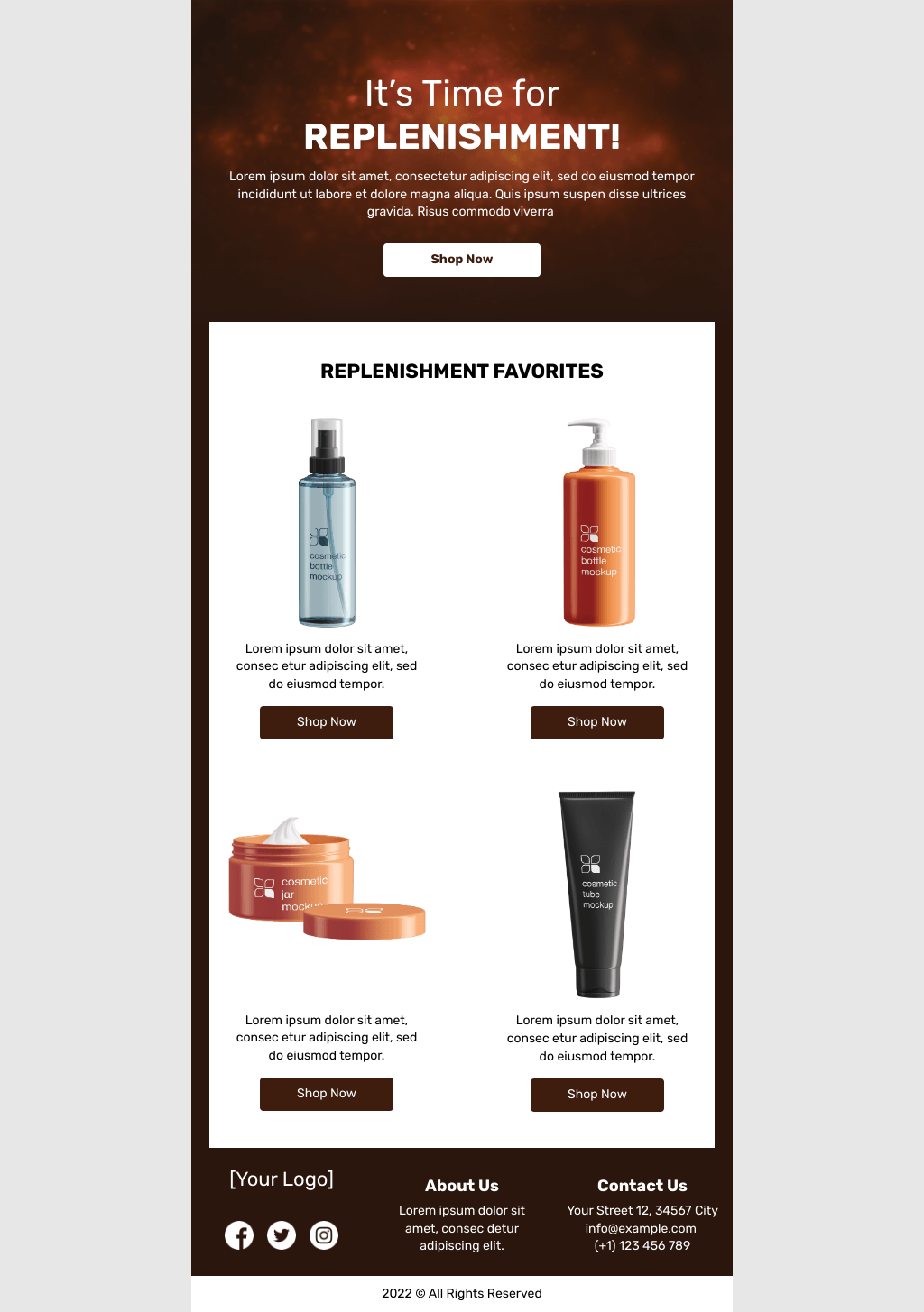 Laravel Mail Template - Replenishment Reminder