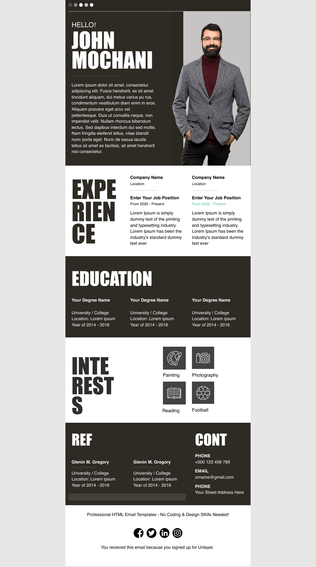 Laravel Mail Template - Resume for Accountant