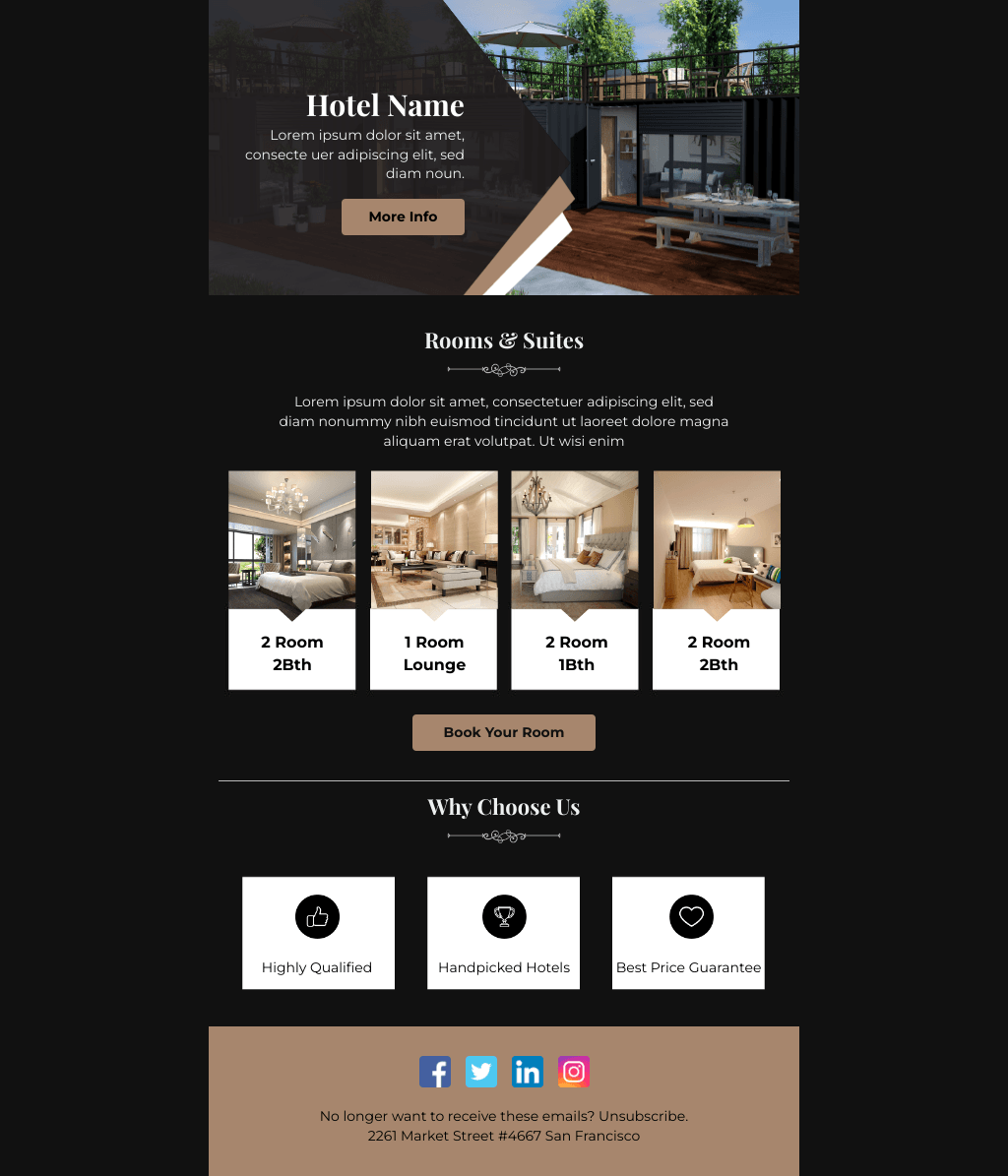 Laravel Mail Template - Room Reservation