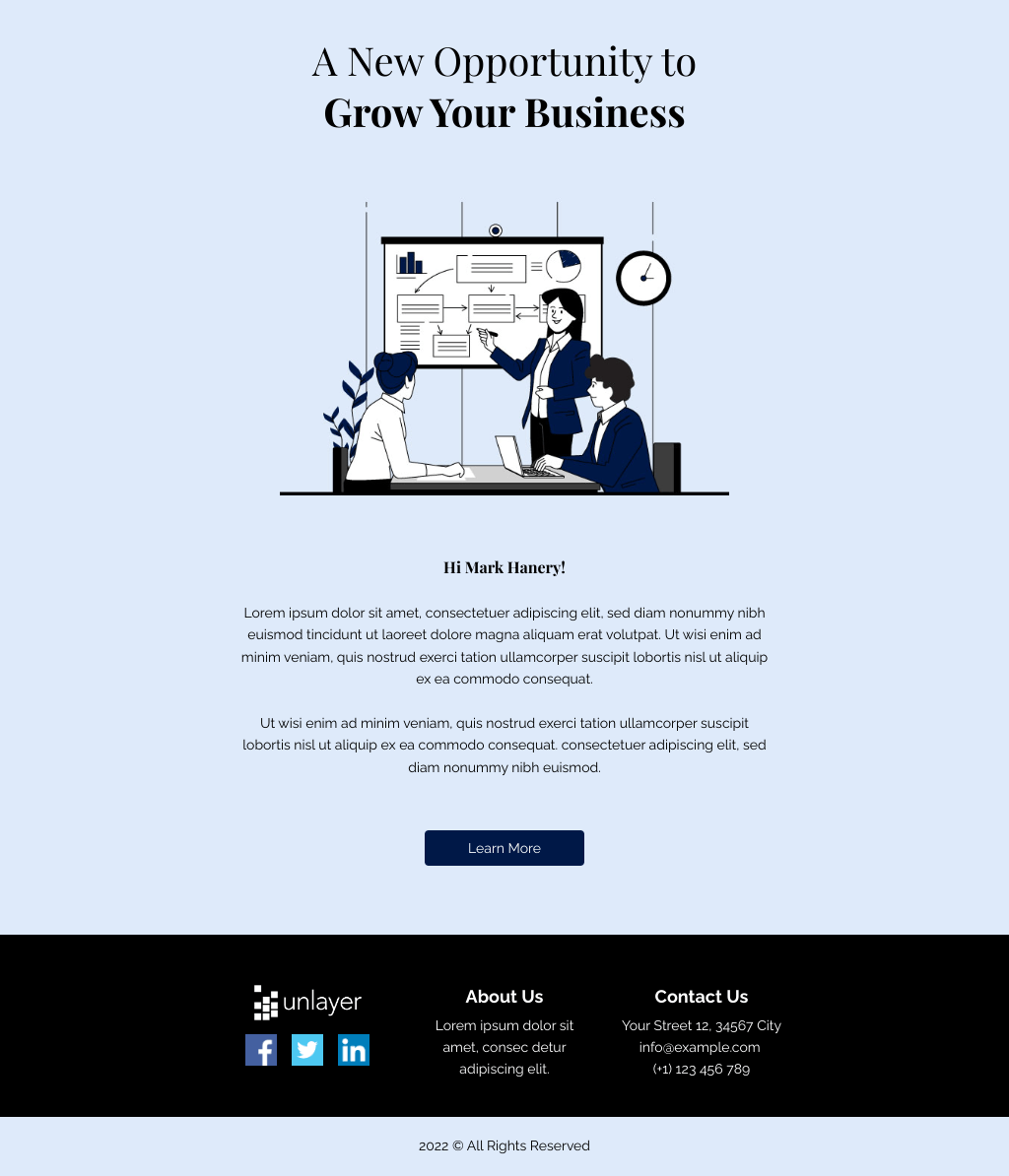 Laravel Mail Template - Sales Introduction