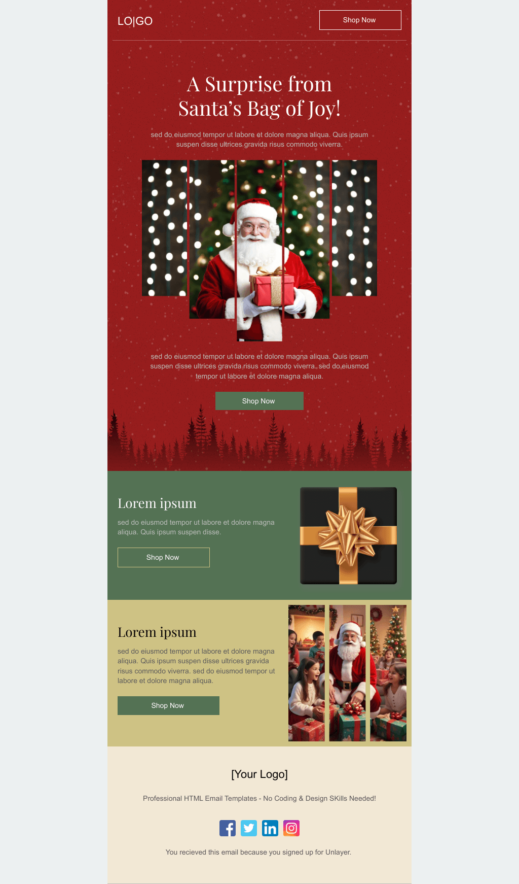 Laravel Mail Template - Santa Claus Brought Gifts