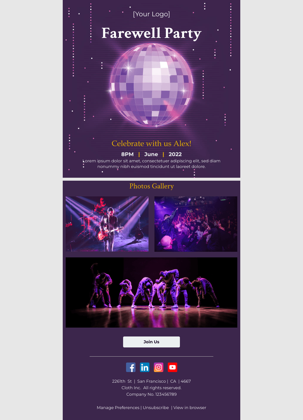 Laravel Mail Template - Save the Date Holiday Party