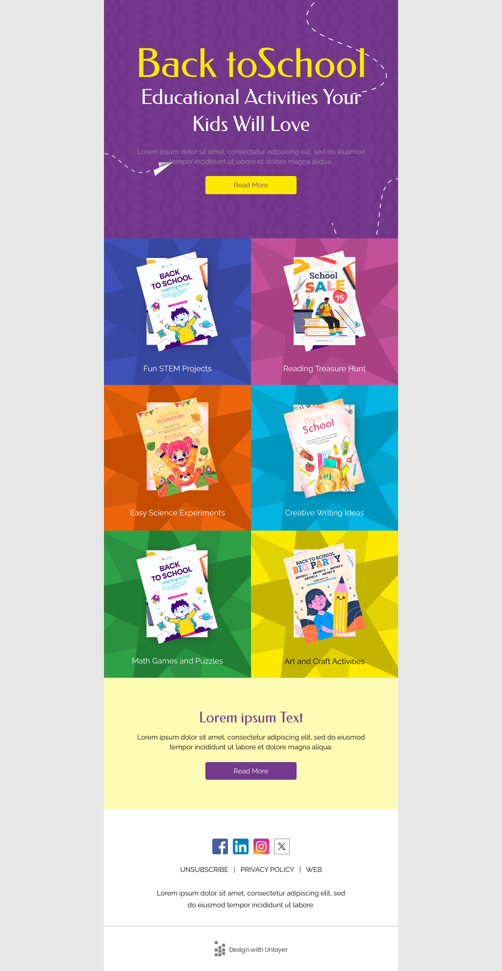 Laravel Mail Template - School Learning Activities