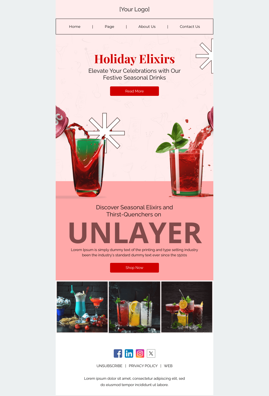 Laravel Mail Template - Seasonal Drink