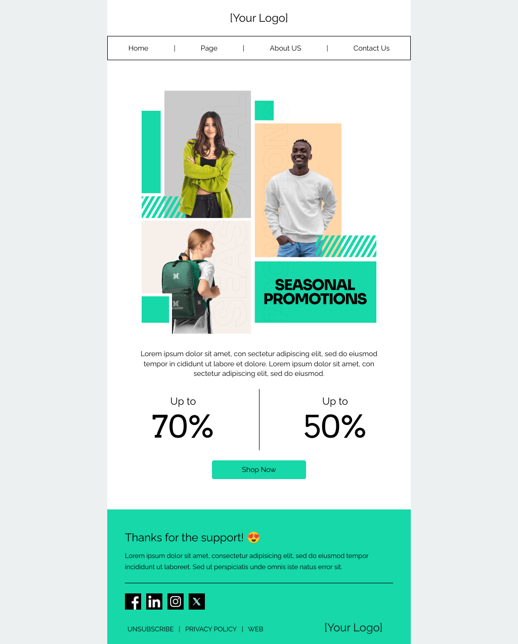 Laravel Mail Template - Seasonal Promotions