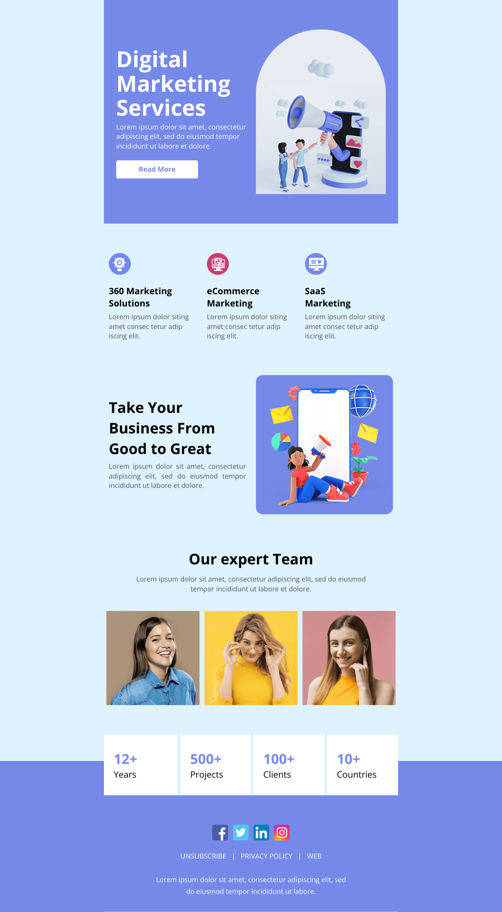 Laravel Mail Template - Service Promotion