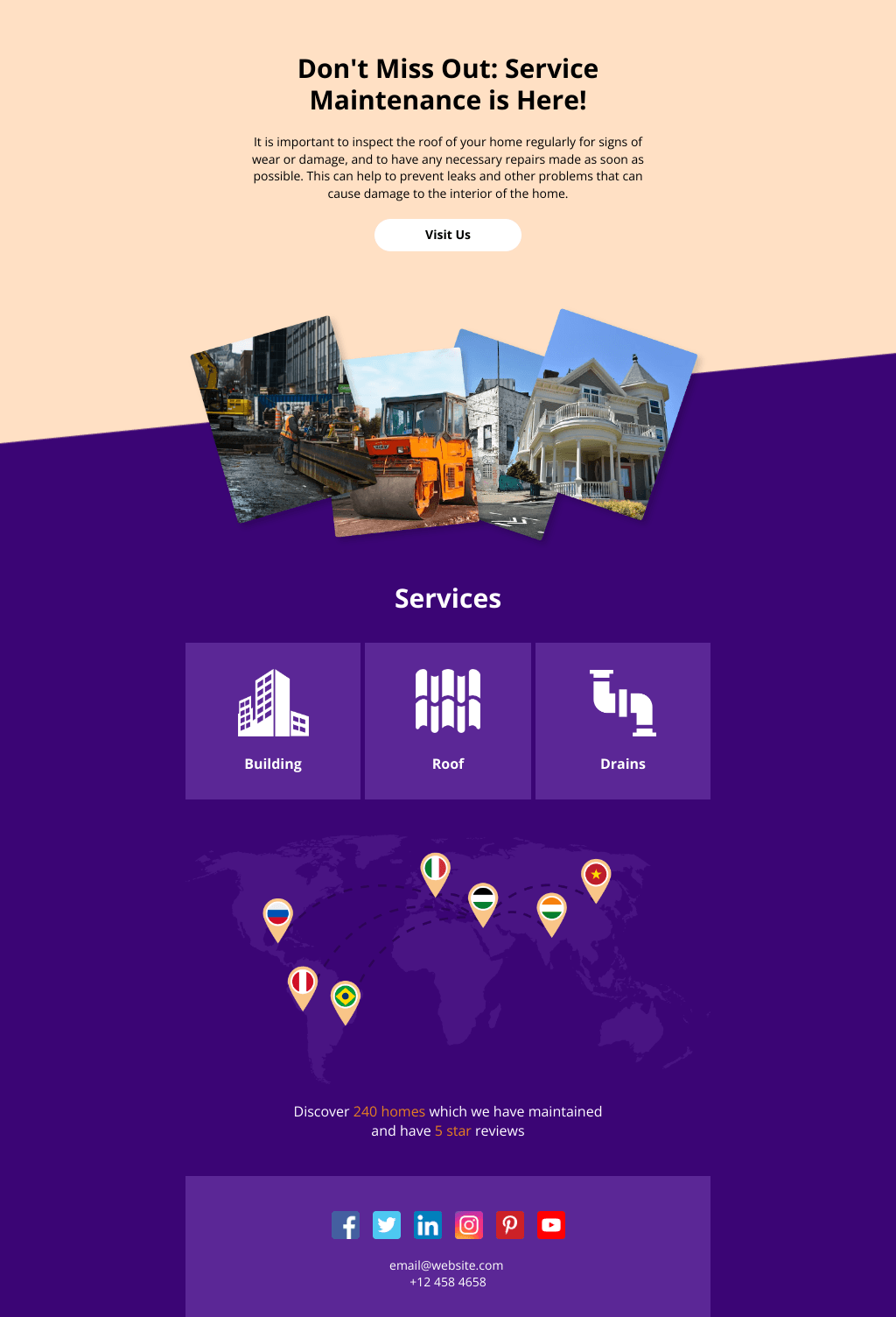 Laravel Mail Template - Services Maintenance