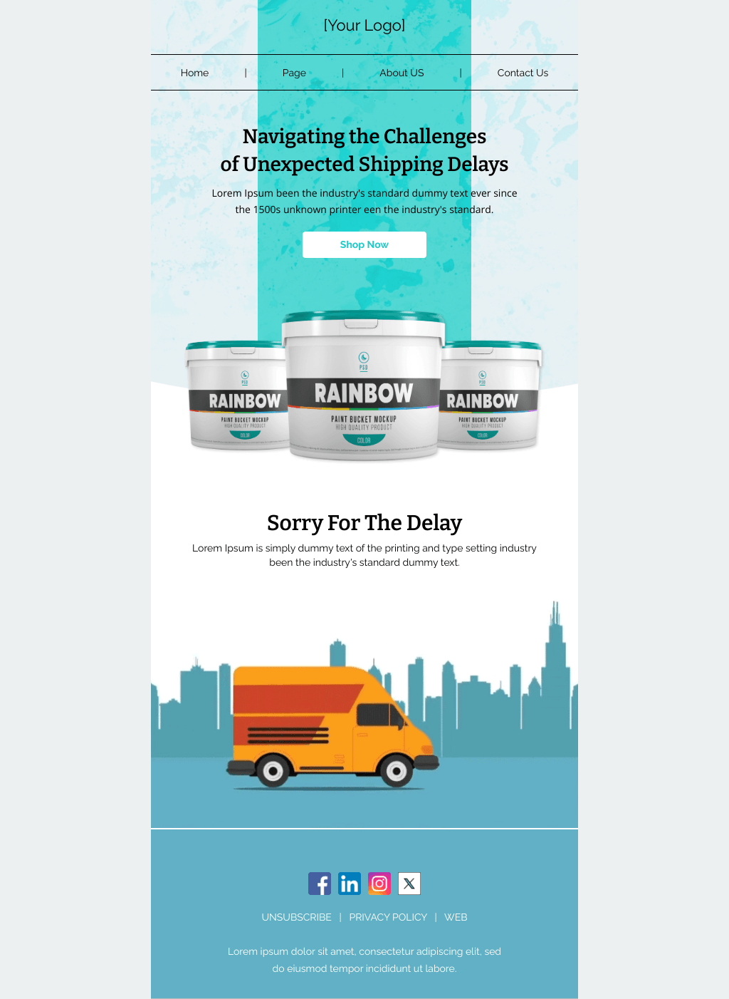 Laravel Mail Template - Shipping Delay
