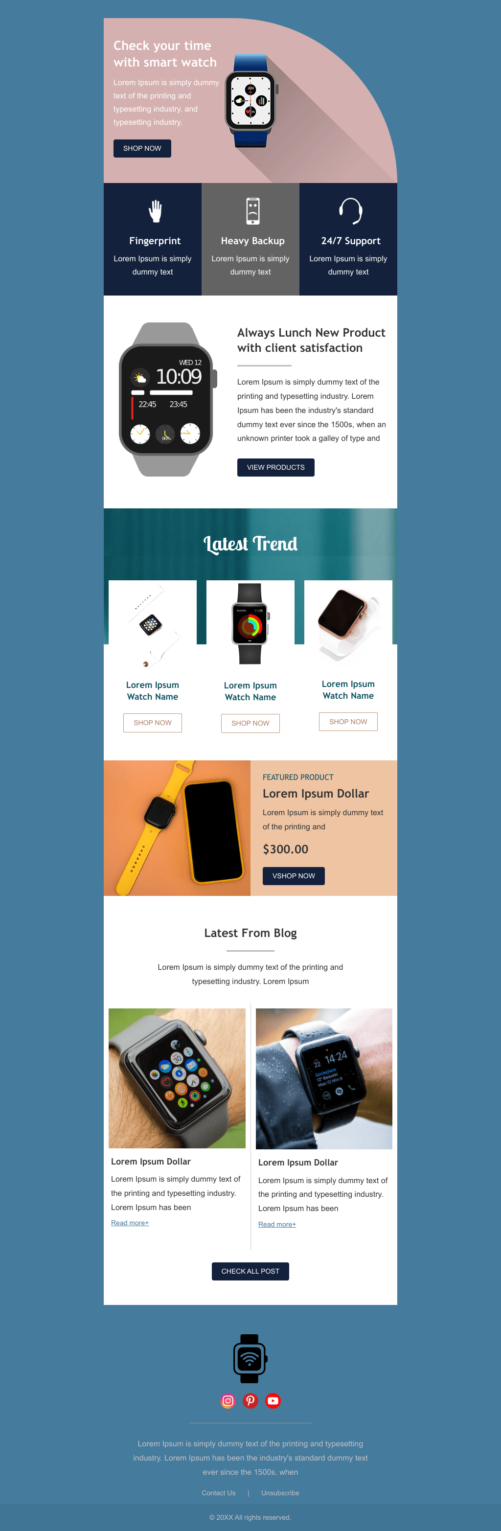 Laravel Mail Template - Smart Watch Promotion