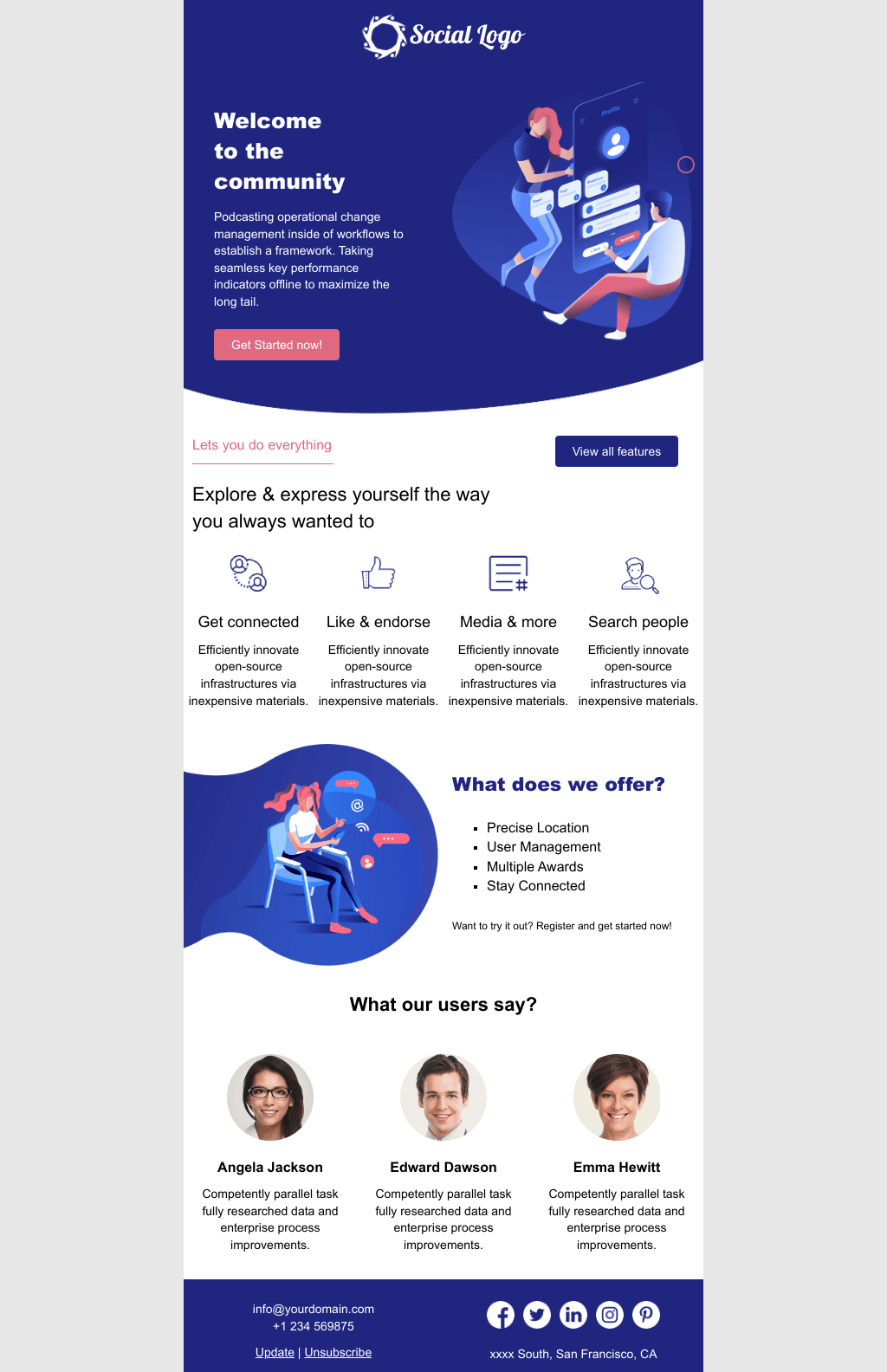 Laravel Mail Template - Social Networking and Community App