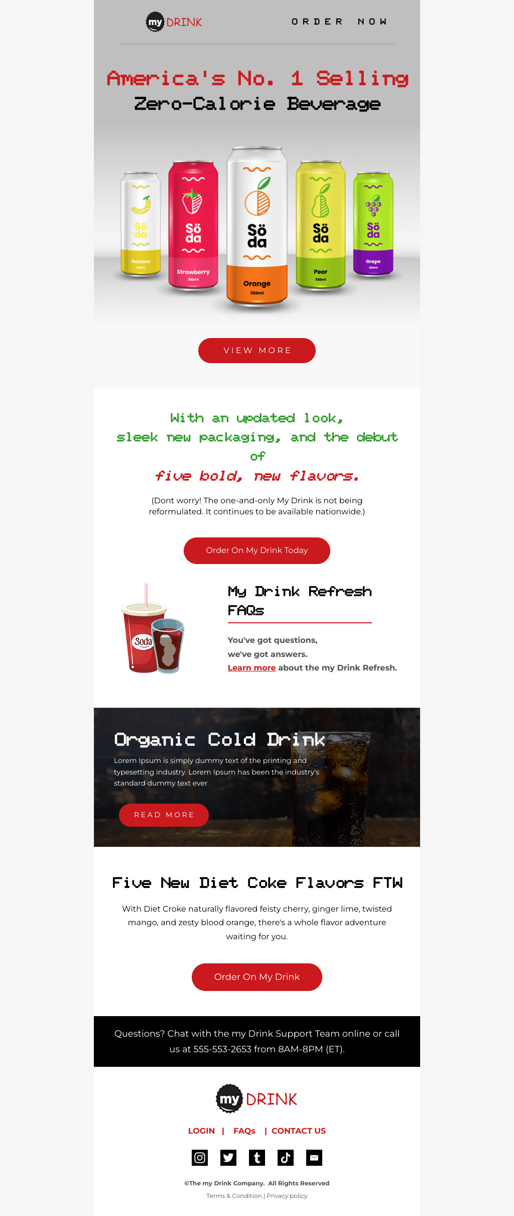Laravel Mail Template - Soft Drinks