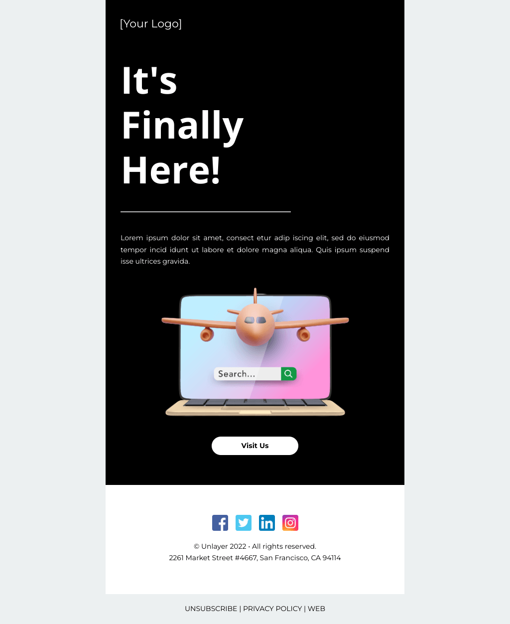 Laravel Mail Template - Software Product Launch