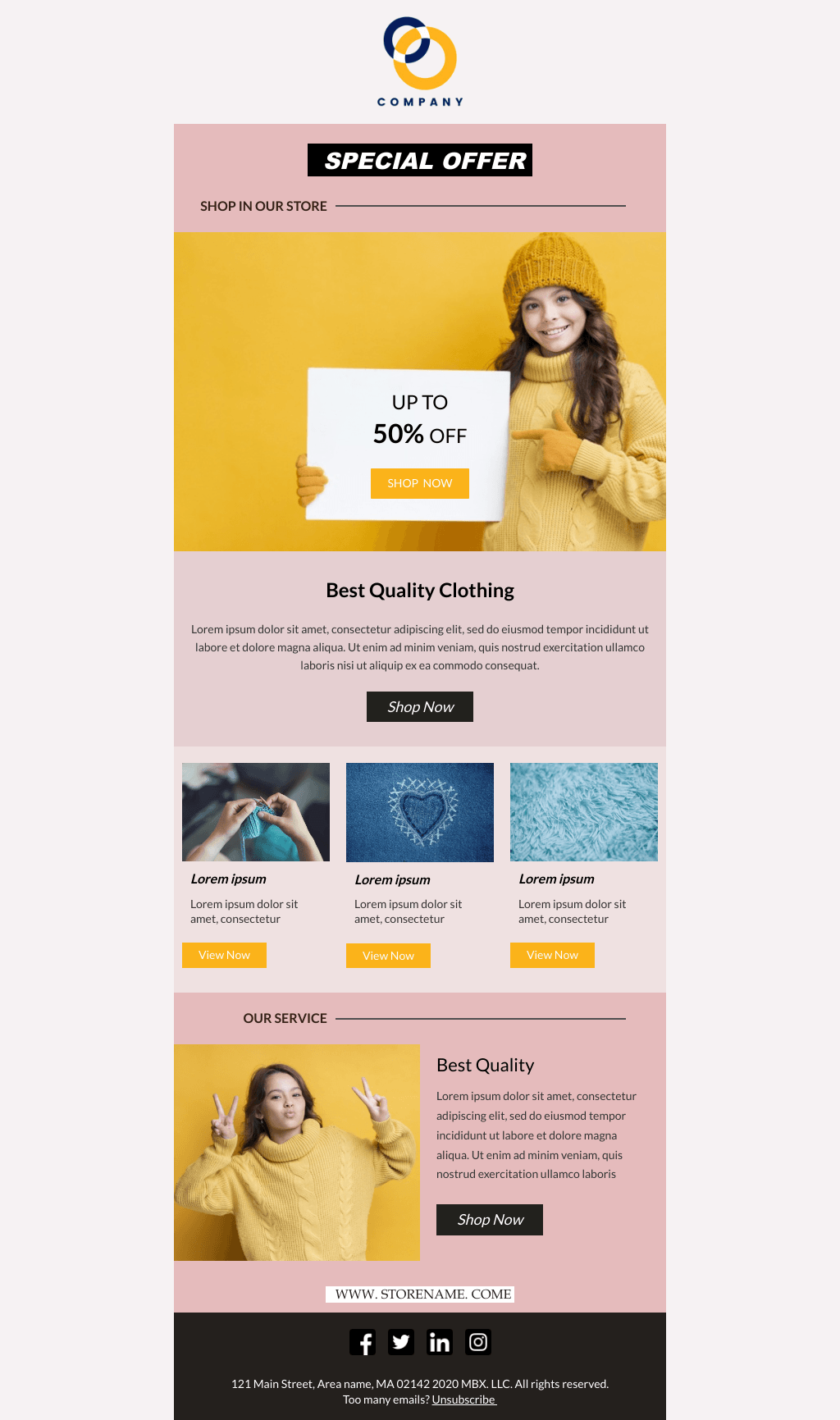Laravel Mail Template - Special Offer