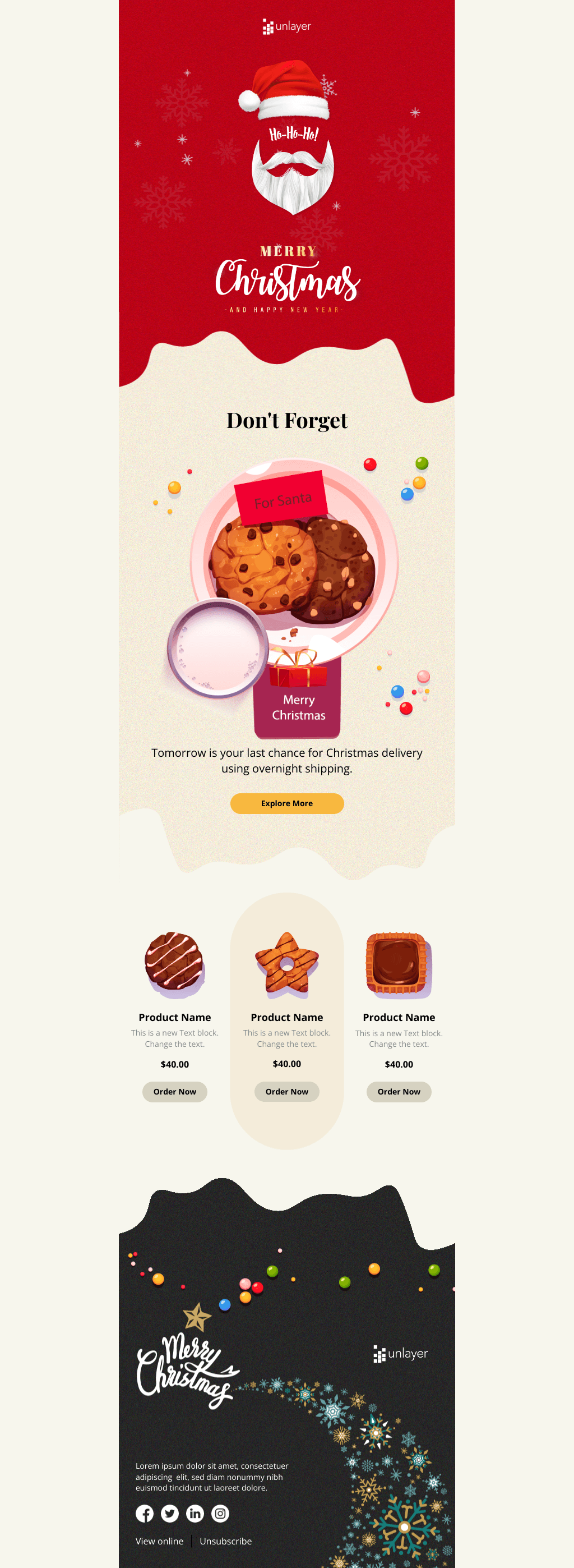 Laravel Mail Template - Special Treats for Christmas