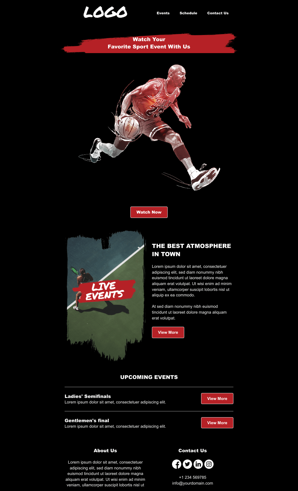 Laravel Mail Template - Sports Tournament