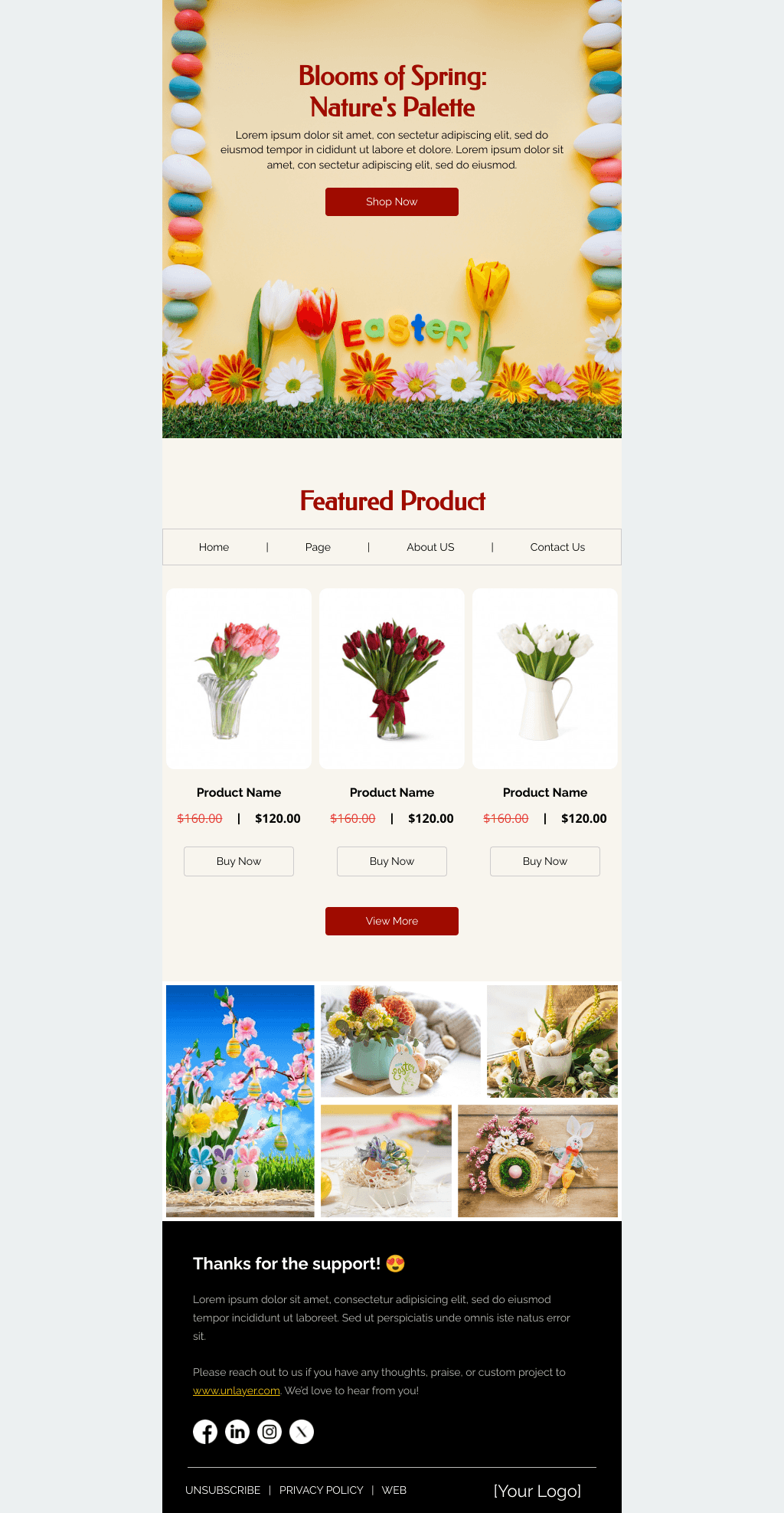 Laravel Mail Template - Spring Flowers