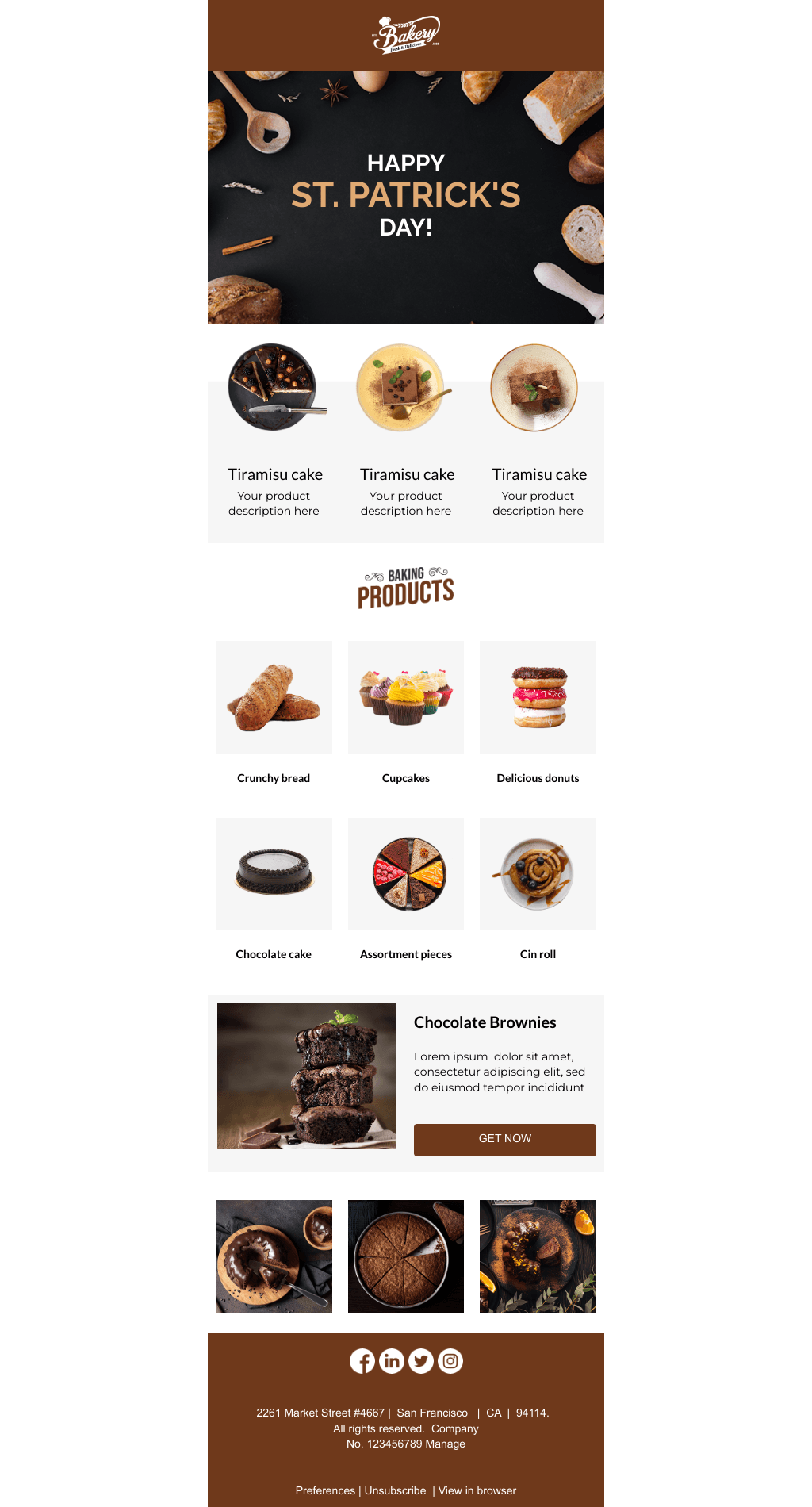 Laravel Mail Template - St. Patrick's Day Baking Products