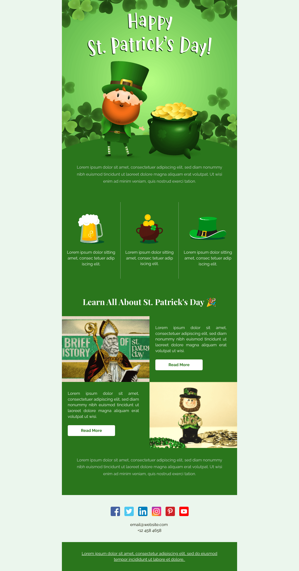 Laravel Mail Template - St. Patrick's Day History and Traditions