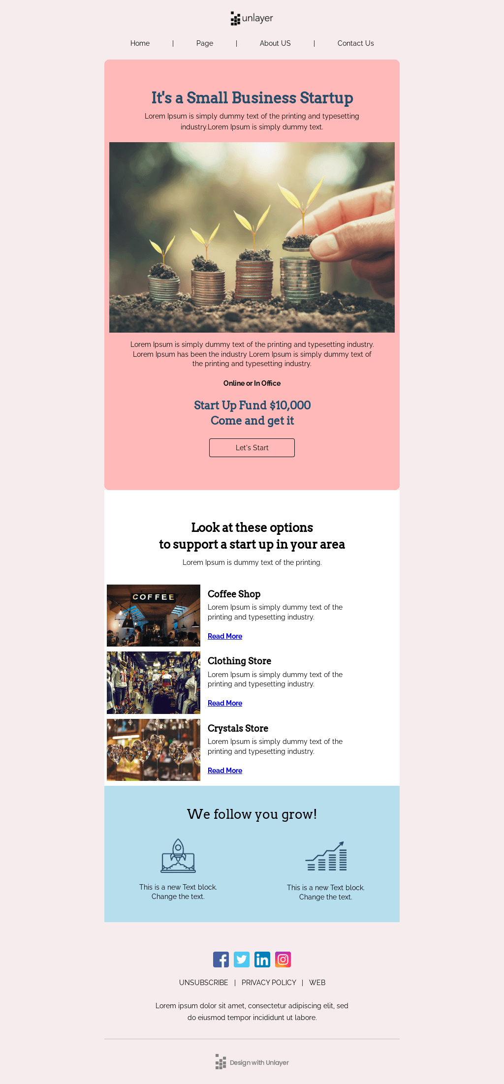 Laravel Mail Template - Startup Fund