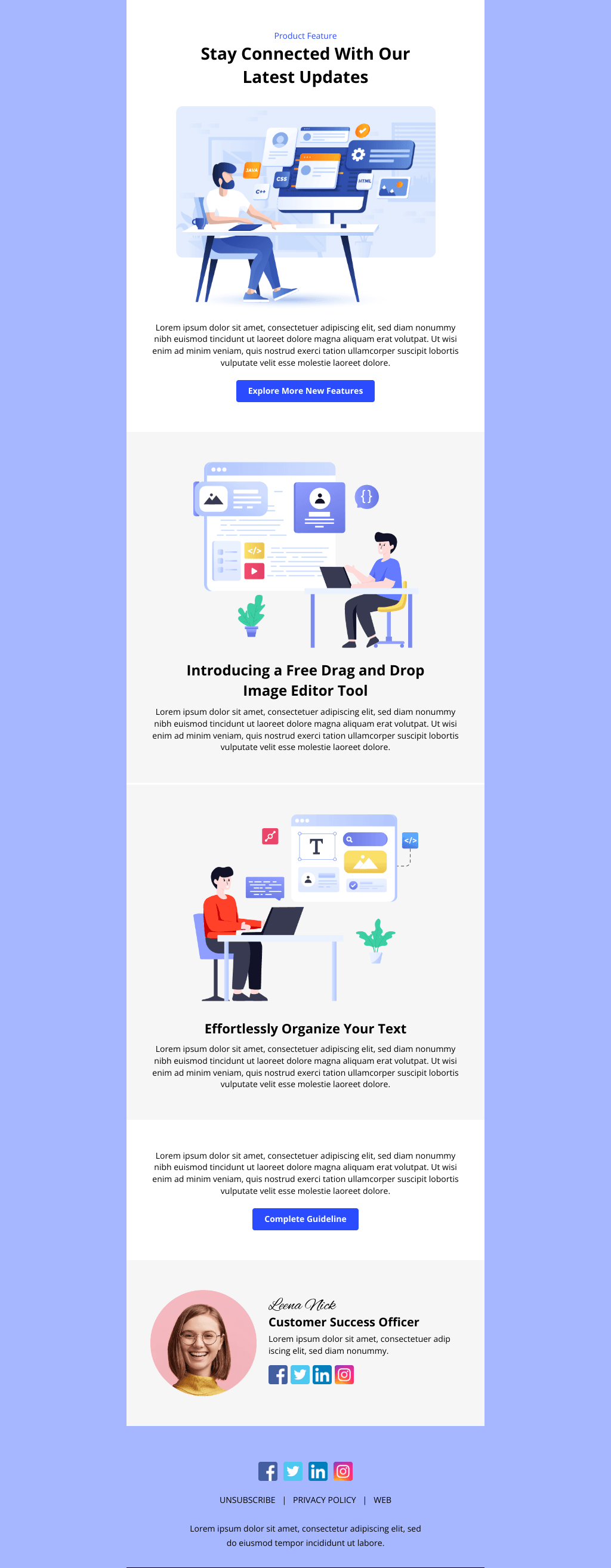 Laravel Mail Template - Stay Connected