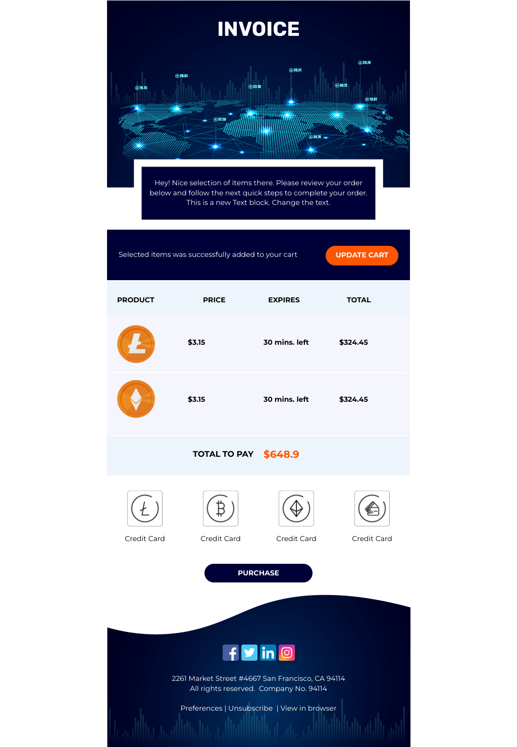 Laravel Mail Template - Stock Invoice