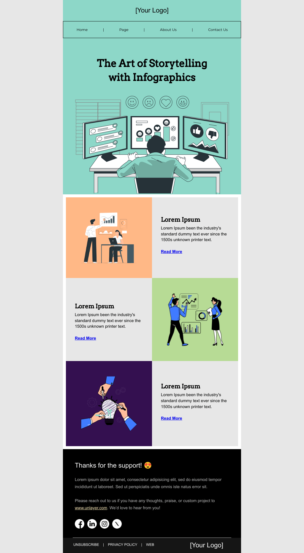 Laravel Mail Template - Storytelling with Infographics