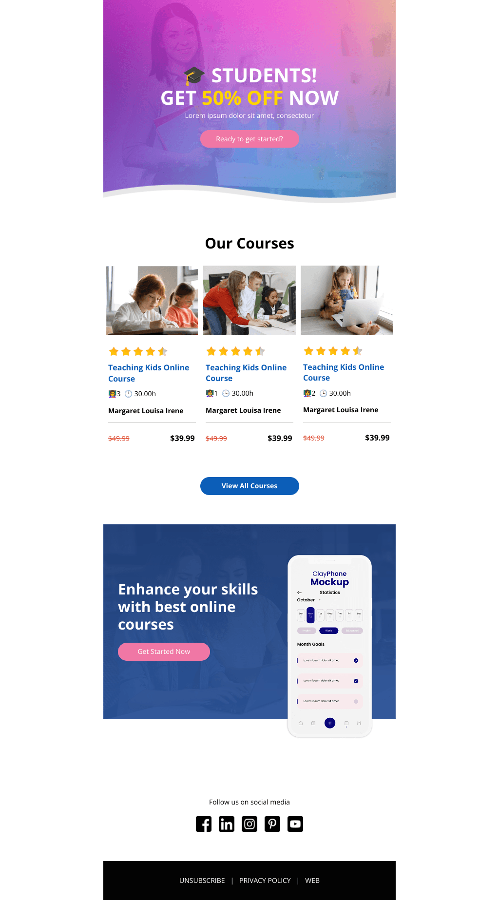 Laravel Mail Template - Student Discount