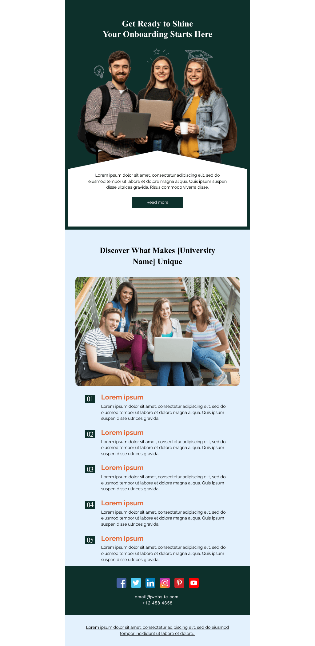 Laravel Mail Template - Student Onboarding