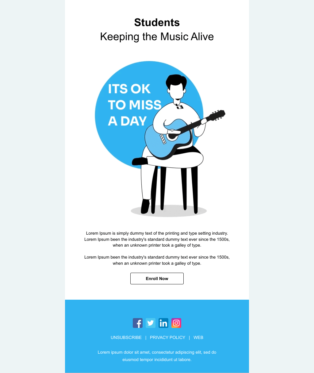 Laravel Mail Template - Student Retention