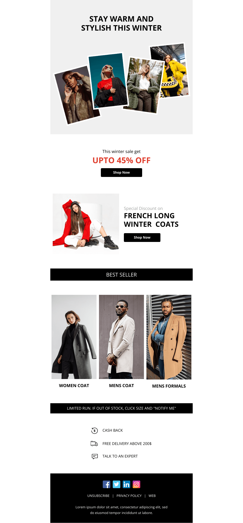 Laravel Mail Template - Stylish Winter
