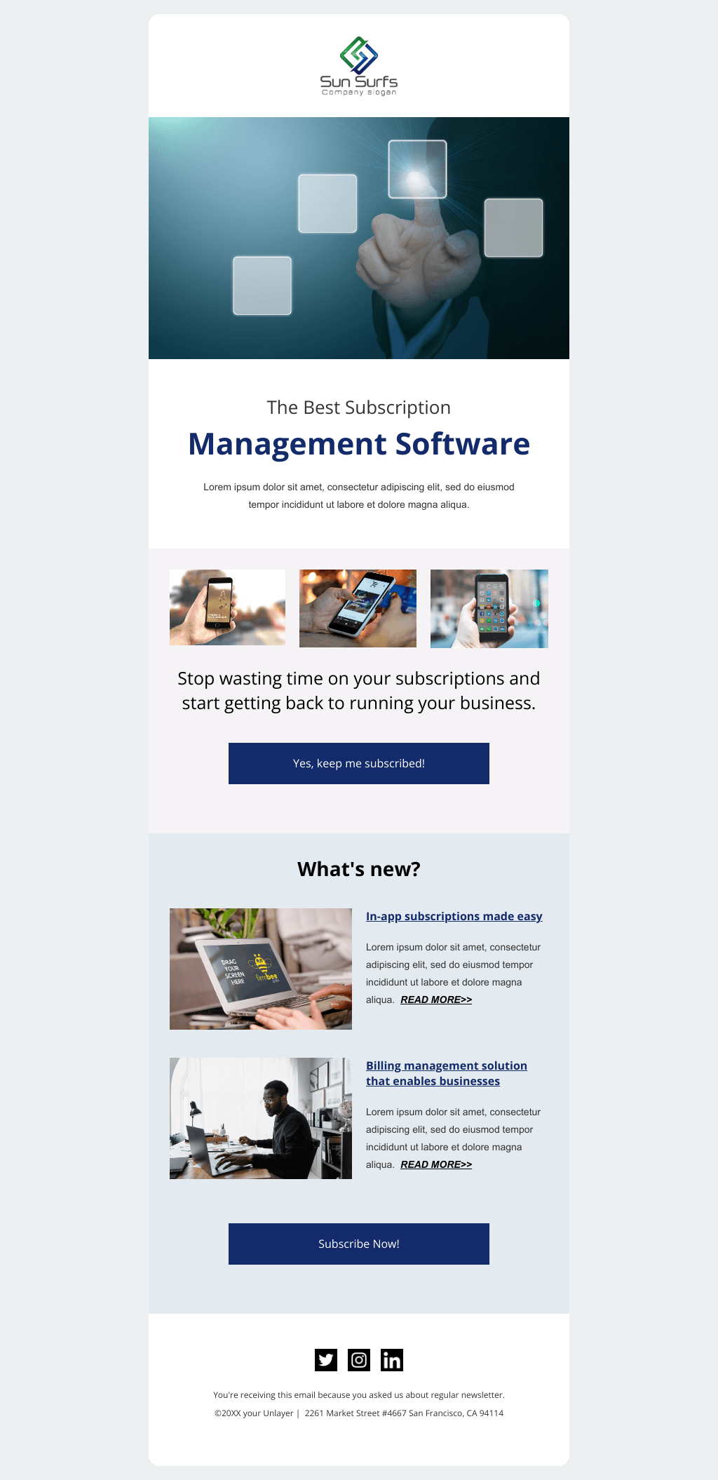 Laravel Mail Template - Subscription software re-engagement