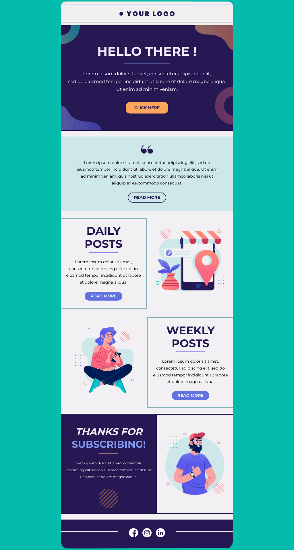 Laravel Mail Template - Subscription