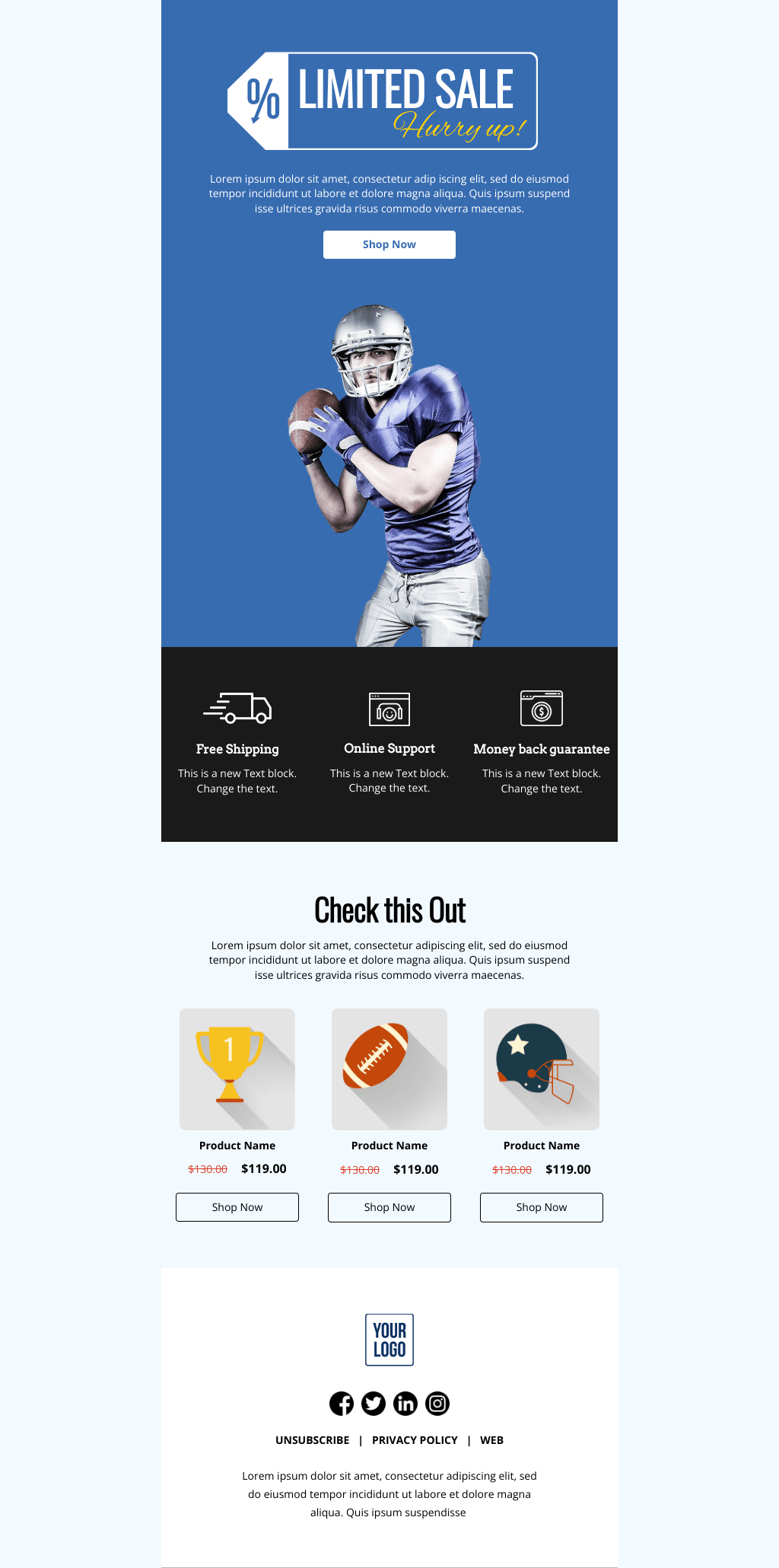 Laravel Mail Template - Super Bowl Bonus Point