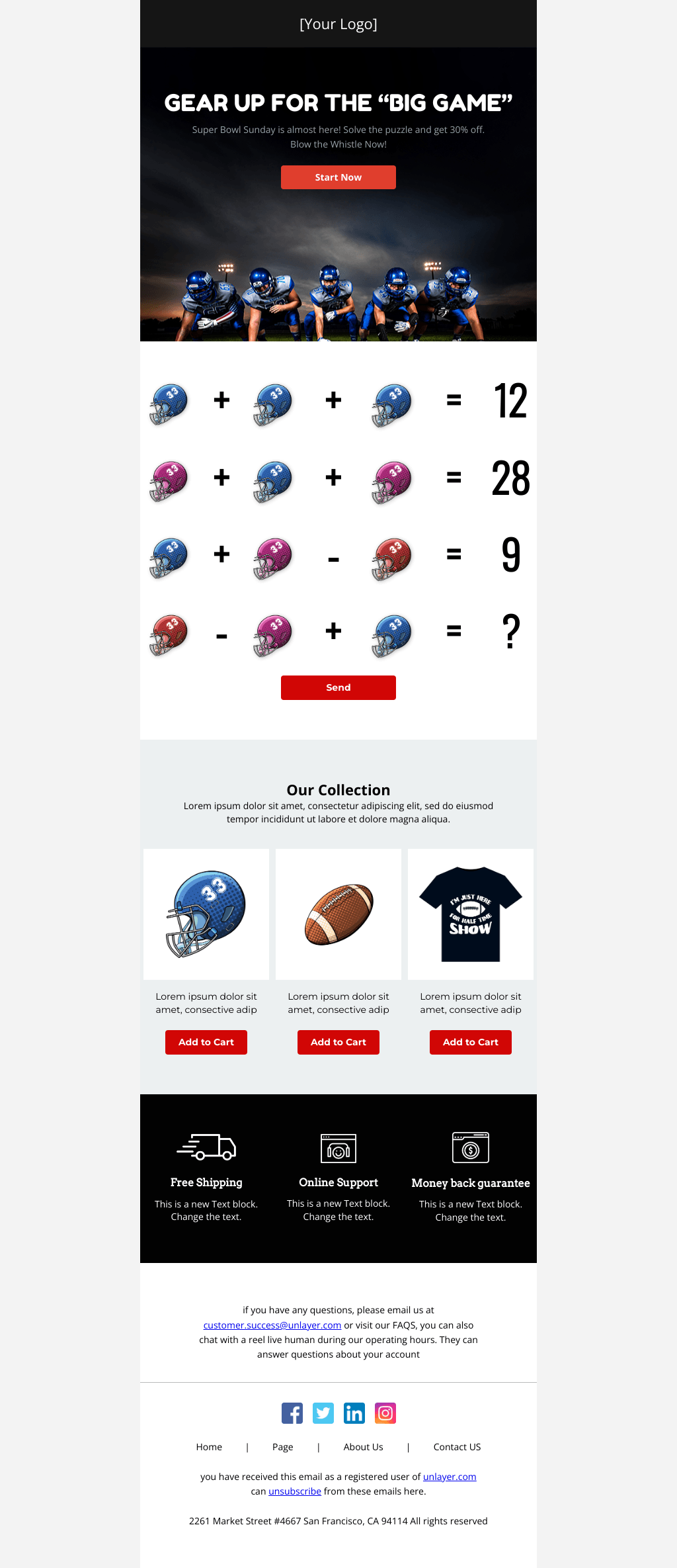 Laravel Mail Template - Super Bowl Fun
