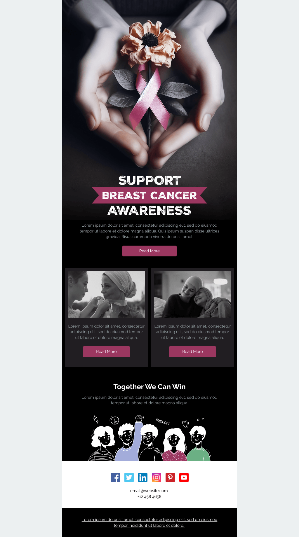 Laravel Mail Template - Support Breast Cancer 